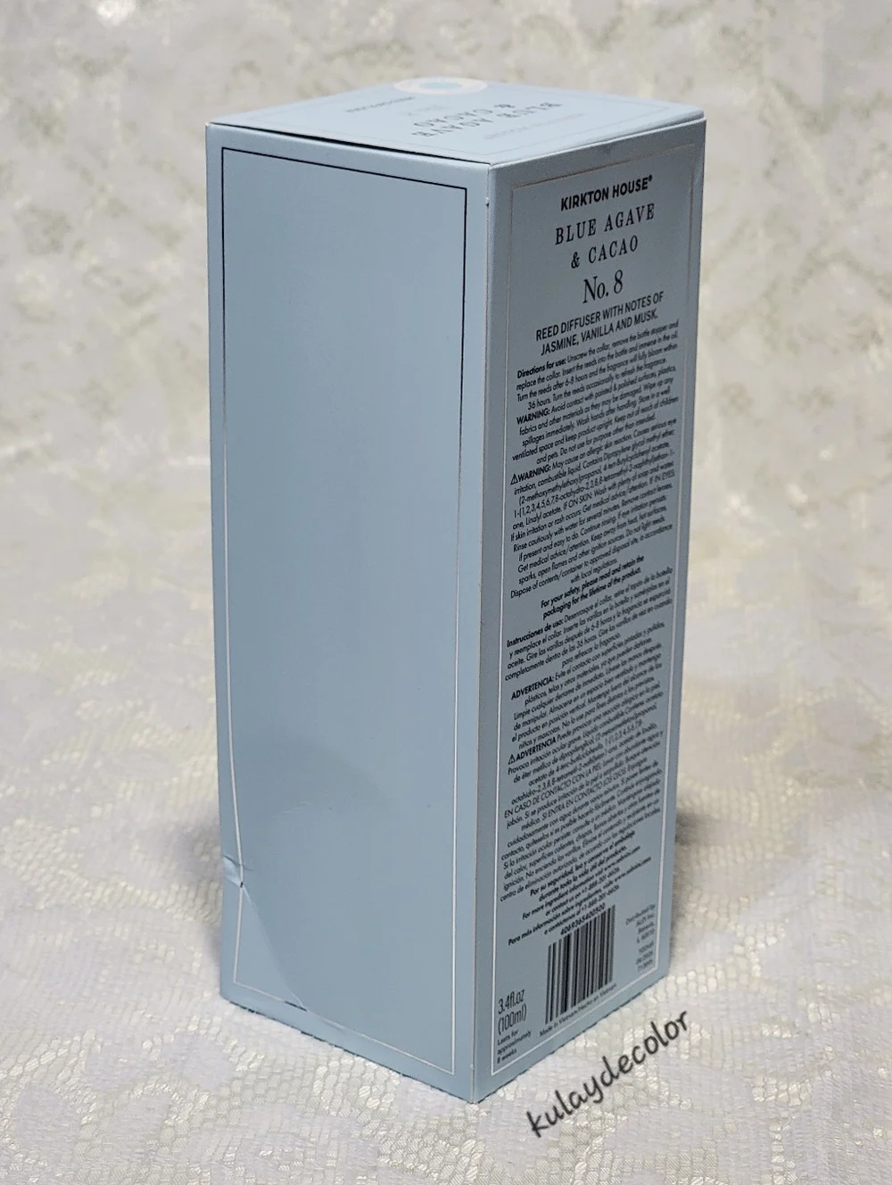 Kirkton House Blue Agave & Cacao No. 8 Reed Diffuser - 3.4 Fl oz. (100mL)